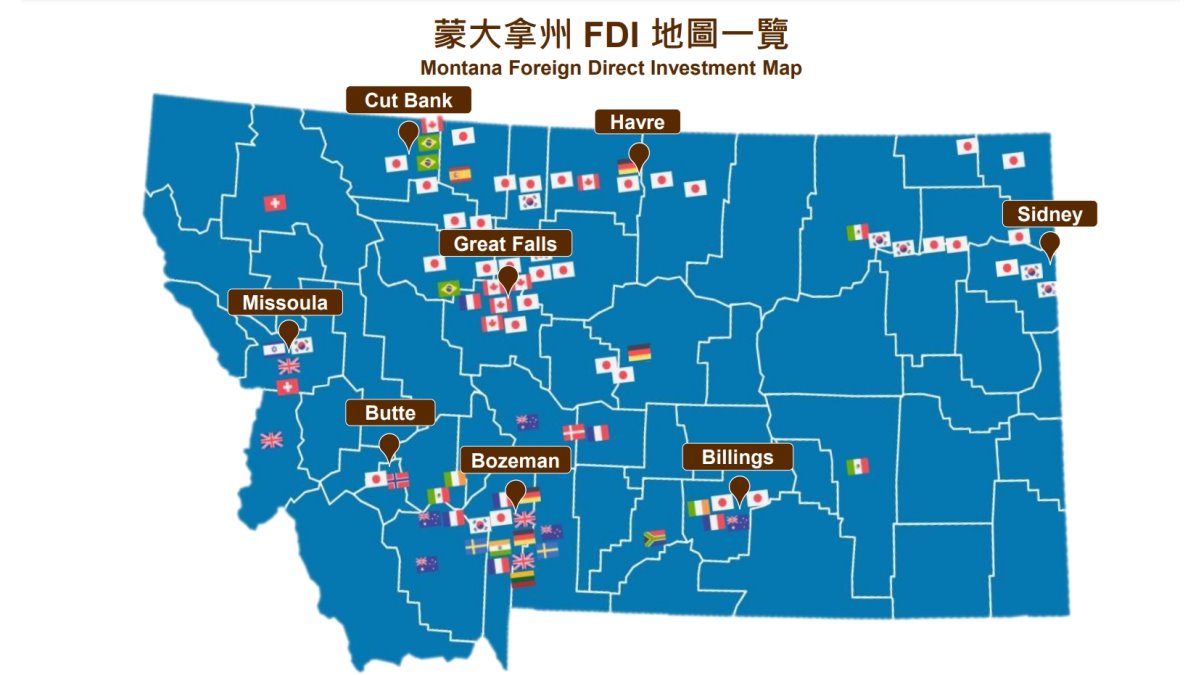 蒙大拿州 FDI 地圖一覽